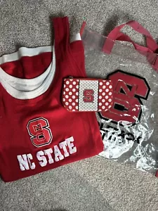 **LOT of Wolfpack NC State Tank L With Matching Clear Bag & Matching Coin Purse - Picture 1 of 13
