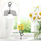  5 Pcs Price Tag Clip Stainless Steel Retail Sign Clips Table Card Holders Rack