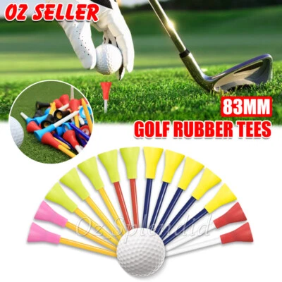 20-100 Pack Plastic With Rubber Cushion Top 83mm Golf Tees Multi Color Quality - image 1 of 4