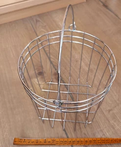 Obstkorb rund mit 20 cm Durchmesser Dekokorb Edelstahl glänzend neu Nr.2 - Bild 1 von 4