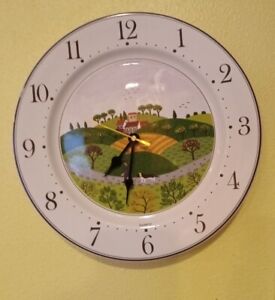 🕰 Villeroy & Boch Design Naif Hunter 10-1/2" Plate Wall Clock 