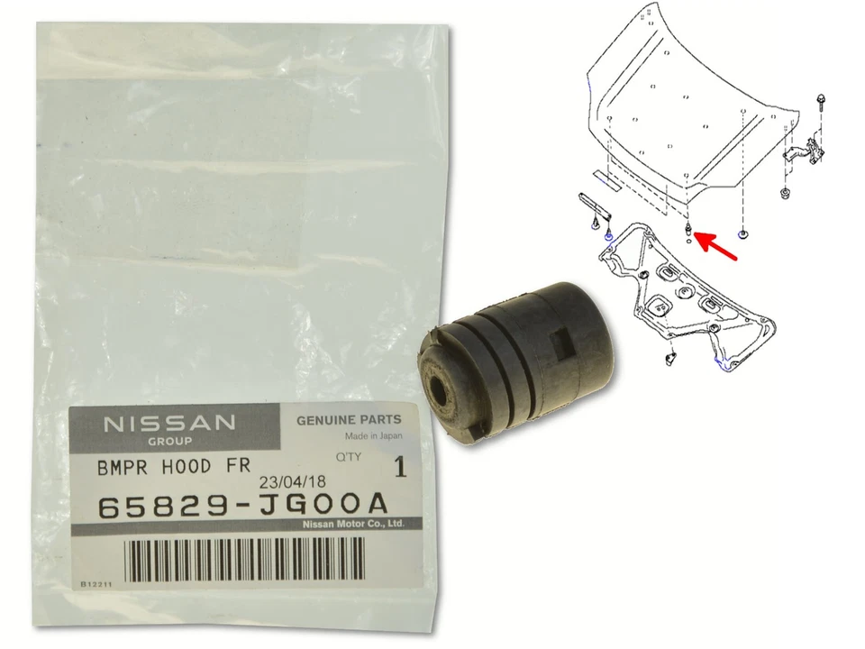 Capó de parachoques de goma 65829-JG00A OE para Nissan X-Trail Foto 1 de 1