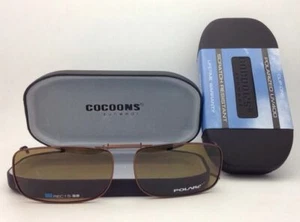 COCOONS Amber Polarized Sunglasses/Eyeglasses Over Rx Clip-on REC 15-56 Bronze - Picture 1 of 8