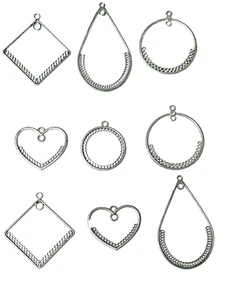 Beadalon ANTIQUE SILVER TONE WRAPPERS/Earrings KIT 38 PIECES TOTAL - Picture 1 of 6