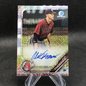 2019 Bowman Chrome Alek Thomas Chrome Mega Box Mojo Refractor Auto #BMA-AT - Picture 1 of 2