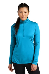 Sport-Tek LST357 Ladies 1/4-Zip Pullover Moisture Wicking Longsleeve Lightweight - Picture 1 of 11