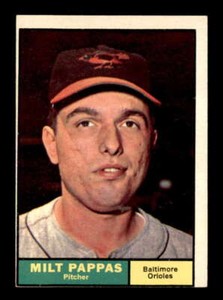 1961 Topps #295 Milt Pappas   VG/VGEX X2621806