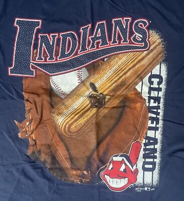 Camiseta De Colección Cleveland Indians 2XL MLB 1998 BAT Guante de Pelota Logo XXL Camiseta EE. UU. Foto 1 de 4