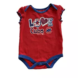 Chicago Cubs One Piece Infant Girls 6-9 Months Genuine Baseball Love Cubs - Picture 1 of 6