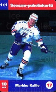 1995-96 Finnish TuTo Turku Phone Cards #7 Markku Kallio