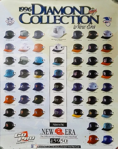 Vintage 1996 NEW ERA Diamond Collection MLB Hat Poster 5950 59Fifty Cover