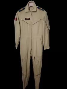Vintage 80's Canadian Military Flight Suit Flying Comba Sand Coverall Size 7037 - Picture 1 of 10