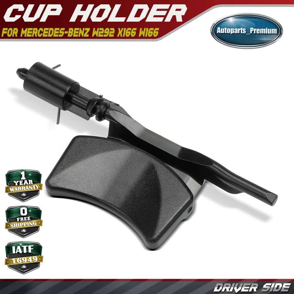 Portavasos izquierdo hebilla retráctil para Mercedes-Benz W292 X166 W166 GLS GLE ML Foto 1 de 4