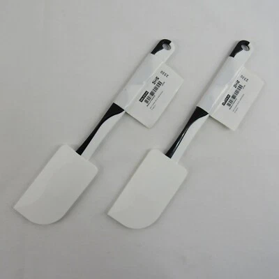 IKEA GUBBRÖRA Rubber Spatulas 2Pack 10" 505.273.54 Black/White Silicone Utensils - Image 1 of 4
