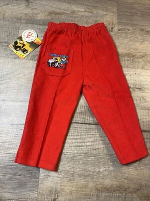 Pantalones de pana rojos vintage Tonka by Elkay para niños talla 2T logotipo de bolsillo hechos en EE. UU. Foto 1 de 4