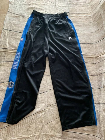 NBA Zipway DALLAS MAVERICKS Side Zip Warm Up Practice Pants Men's Large NWT Cover