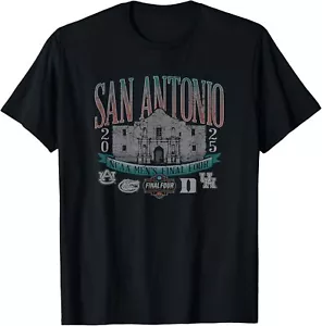 NCAA FinaI Four 2025 Basketball 4-Team Alamo San Antonio T-Shirt - Picture 1 of 4