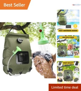 Solar Shower Bag | 5 Gal Portable Shower | Removable Hose | Outdoor Use - Picture 1 of 8