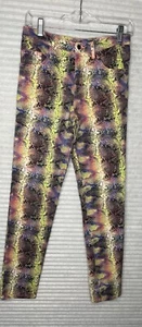 Descendants Jeans Girls Size XL Disney D-Signed Colorful Snake Print Mid Rise - Picture 1 of 10