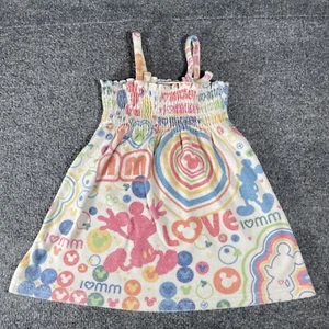 Disney Parks Sun Dress A-line Terry Cloth I Love Mickey Mouse Girls XXS Dress - Picture 1 of 5