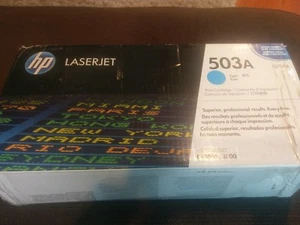 NEW GENUINE HP Q7581A 503A LASERJET CYAN TONER PRINT CARTRIDGE - CP3505 3800 - Picture 1 of 3