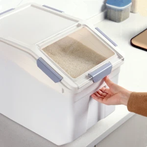 15kg Large Sealed Rice Storage Box Airtight Dry Food Grain Container Dispenser - Picture 1 of 12