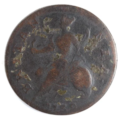 1738 Great Britain 1/2 Half Penny King George II Coin - Image 1 of 2