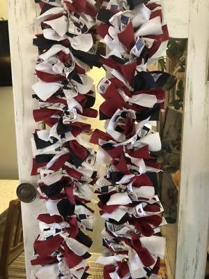 Guirnalda de corbata de trapo de Navidad | País/Granja | Shabby | Decoración primaria | Hilada en casa Foto 1 de 3