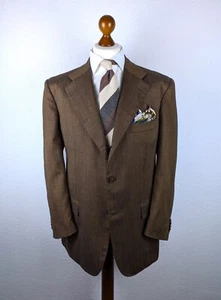 EXCLUSIVE Kiton Linen Cashmere 46 US 56 EU 7R Brown 3/2 Roll Handmade Top Jacket - Picture 1 of 17