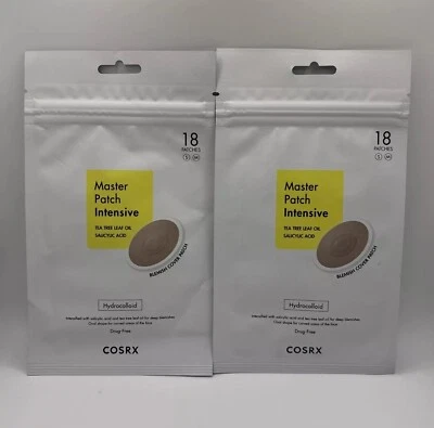 NEW 2X COSRX Master Patch Intensive Blemish Acne Pimple Patches 18 Patches Each - Image 1 of 3