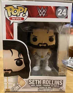 Funko Pop Vinyls WWE 24 MIB Seth Rollins White Suit Free Pop Protector - Picture 1 of 6
