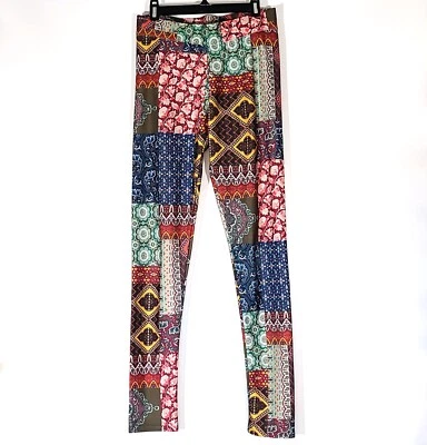 Leggings para mujer American Eagle Outfitters con estampado de retazos boho talla S Foto 1 de 4