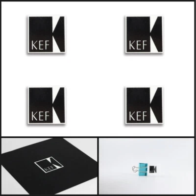 KEF Logo Insignia Adhesiva Calcomanía Hágalo Usted Mismo Impermeable 19mm (0.75") X19mm (0.75") Foto 1 de 4