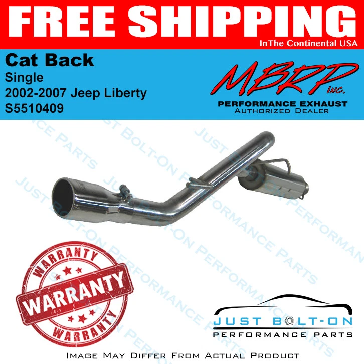 MBRP 2002-2007 Jeep Liberty Cat Back Single S5510409 Foto 1 de 1