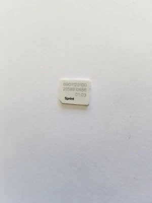 Sprint Boost Virgin Mobile Nano Sim Card ICCID 01.03 Zte N9132 Prestige Simcard  - Image 1 of 2