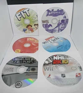 Lot Of 6 Wii Games Including - NBA Live 09, NHL 2K10 (Disc Only, Tested) - Picture 1 of 20