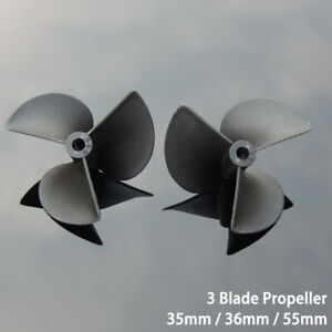 Nylon Plastic Ship Propeller Props 3 Blade For RC Boat Model DIY 35mm/36mm/55mm