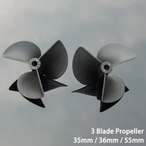 Nylon Plastic Ship Propeller Props 3 Blade For RC Boat Model DIY 35mm/36mm/55mm - Picture 1 of 5