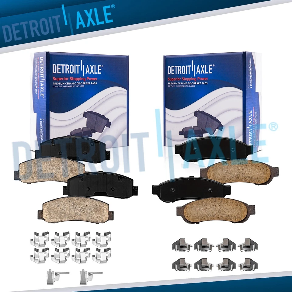 Front & Rear Brake Ceramic Pads for 2009 2010 - 2012 Ford F-250 F-350 Super Duty - Image 1 of 4