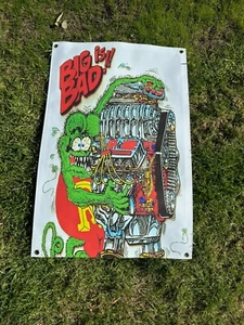 2ftx3 ft VINYL BANNER-RAT FINK  MAN CAVE GARAGE SHOP - Picture 1 of 1