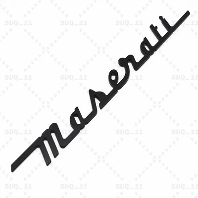Letter Emblem Badge Matte Black Trunk Lid Nameplate For Maserati Grecale Foto 1 de 4