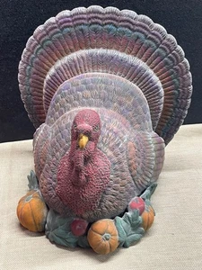 Centrotavola Tom in ceramica tacchino ceramica Ringraziamento pezzo dipinto a mano bello - Foto 1 di 18