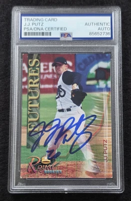 JJ PUTZ Signed ROOKIE Baseball Card-DIAMONDBACKS-MARINERS-METS-PSA - Image 1 of 4