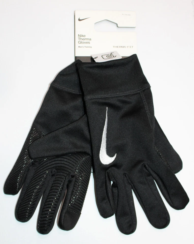 Nike Nwgi2058 Men's Therma Winter Training Gloves Black White Touch Screen XL