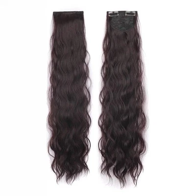 Hitzebeständige Kunsthaar Extensions 3 Stück Wellig Lang Lockig Clip In Set - Bild 1 von 4