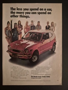 Vintage Print Ad 1972 Honda Coupe  - Bild 1 von 2