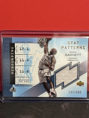 2002-03 Upper Deck UD Authentics Stat Patterns /500 Kevin Garnett #KG-S HOF - Image 1 of 2
