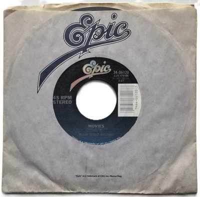 Movies / Words Get in The Way ~ Miami Sound Machine: Epic # 34-06120: 1985: NM- - Image 1 of 4