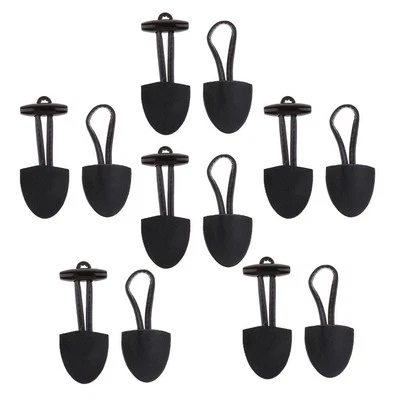 6     Pairs     Vintage     PU     Leather     Sewing     Horn     Toggle - Image 1 of 4