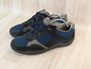 Scarpe da ginnastica uomo Hotter Pinewood UK 8,5 stringate blu/grigio comode concept - Foto 1 di 9